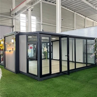 Case container prefabbricate mobili di lusso da 40 piedi con 3 camere da letto Casa container pieghevole ed espandibile in vendita